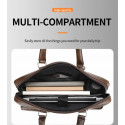 High capacity Men's Shoulder Bag (১২"/১৬") কালো কালার।