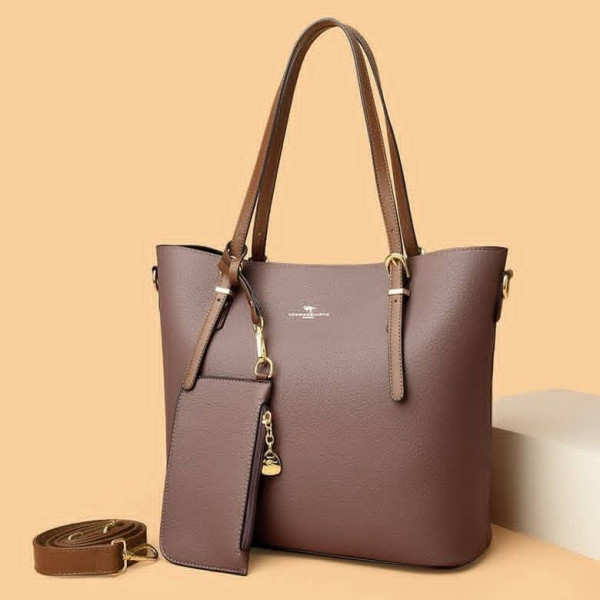 Ladies Tote Bag { Brown Colur }
