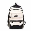 (Black Color) Academy Style Waterproof School Book Bag