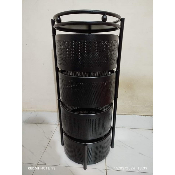 Multifunctional Rotating 5 layer Squire Vegetable Rack