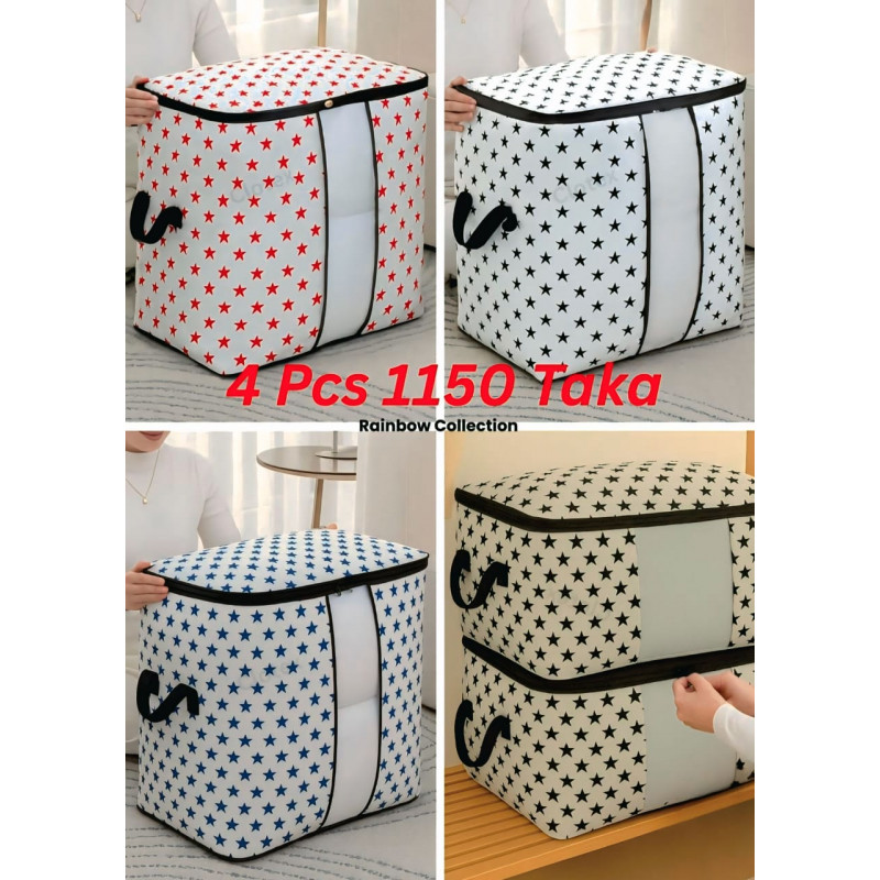 New Star Printed Quilt Storage Bag ( 4 Pies )