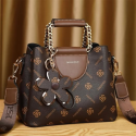 PU leather Ladies clutch hand bag (Coffee)
