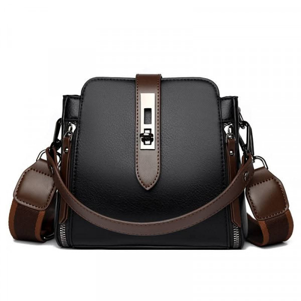 High-quality Messenger Bags For (Kangaroo 3) Women Luxury Crossbody Shoulder Bags Female (Black)