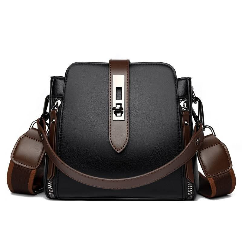 High-quality Messenger Bags For (Kangaroo 3) Women Luxury Crossbody Shoulder Bags Female (Black)