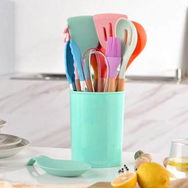 12 Pcs Complete Cooking Tool Set ( Green Colour )