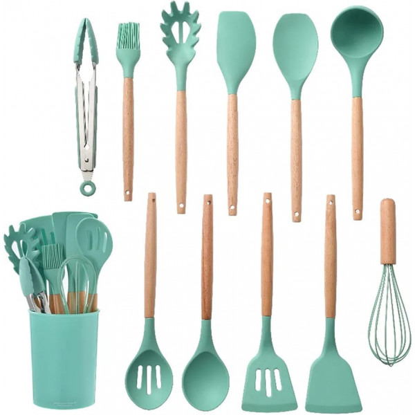 12 Pcs Complete Cooking Tool Set ( Pink Colour )