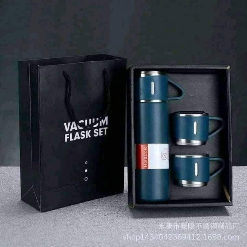 Vacuum Flask Set (Blue)