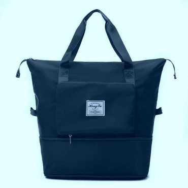 Folding Bag Travel Bags ( Navy Blu ) 