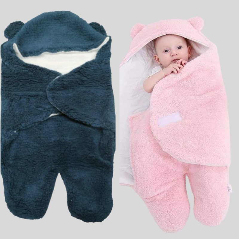 Baby Blanket (1 piece Black + 1 piece Misty)
