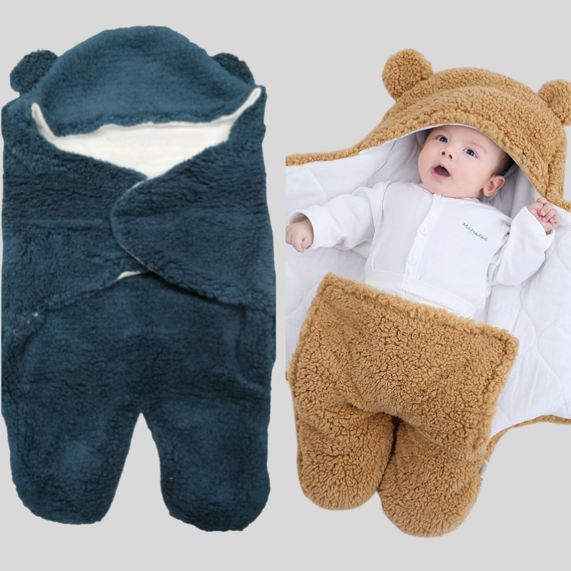 Baby Blanket (1 piece Black + 1 piece Brown)
