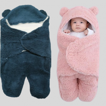 Baby Blanket (1 piece Pink + 1 piece black)