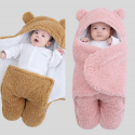 Baby Blanket (1 piece Pink + 1 piece Brown)