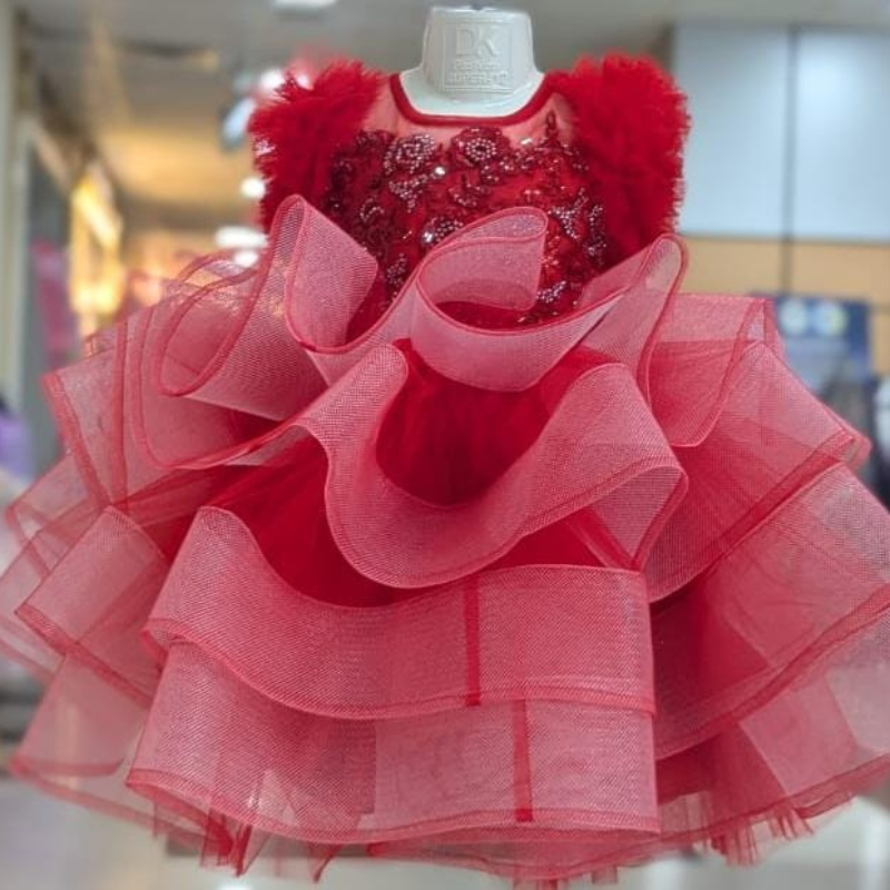Fluffy dress [ Red ]