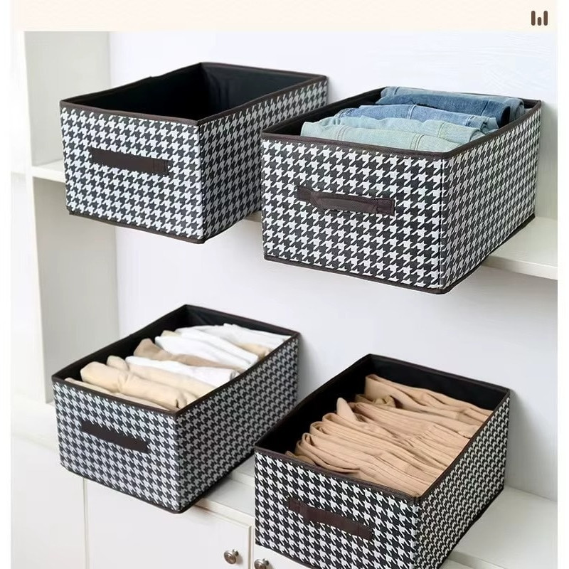 ( ৪  পিচ ) New Printed Cloth Storage Box