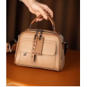 Luxury Design Soft PU Leather Lady Retro Handbag ( Golden )