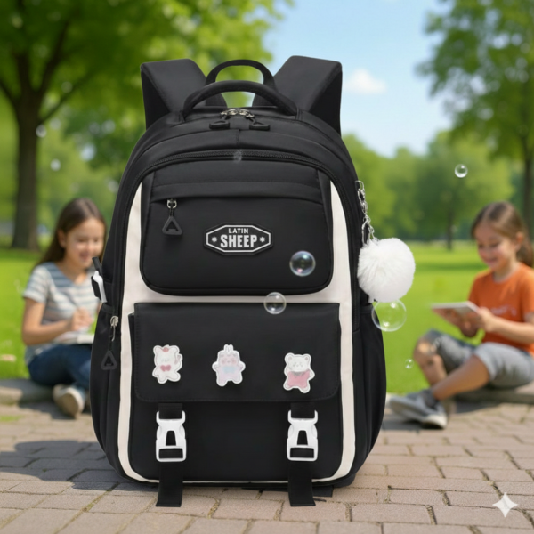 Premium Quality Primary School Book Bag ( Black )