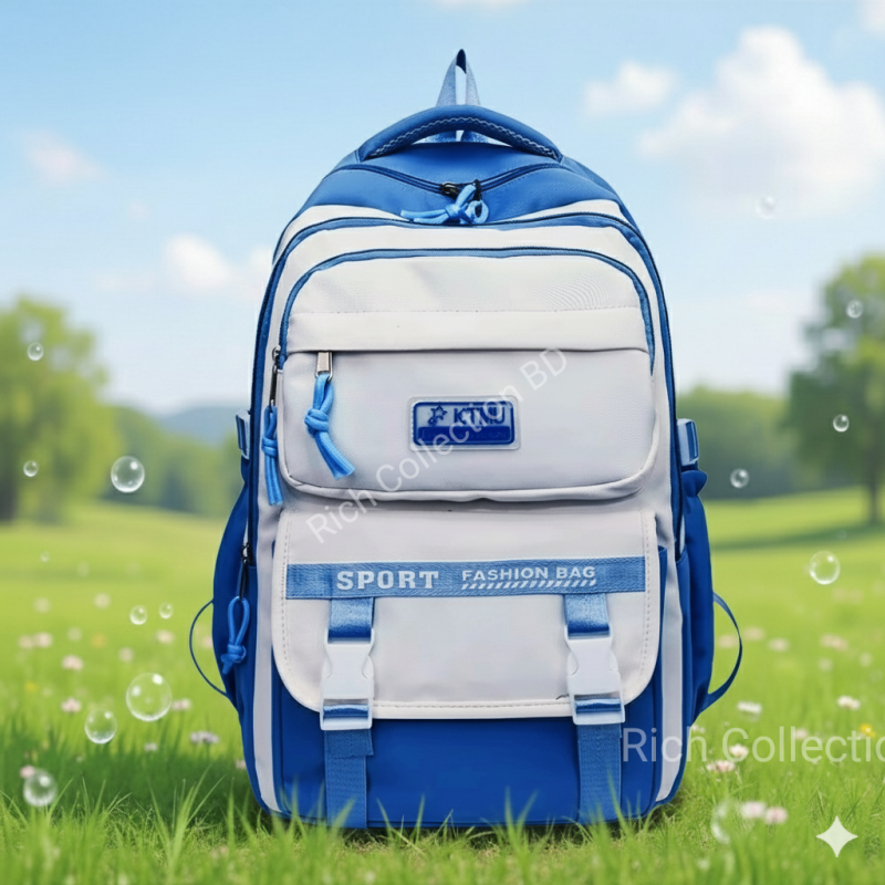 Premium Quality Primary School Book Bag = 2 ( Blue )