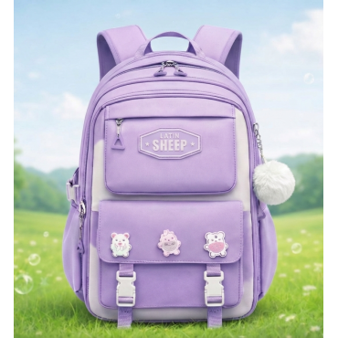 Premium Quality Primary School Book Bag ( purple )