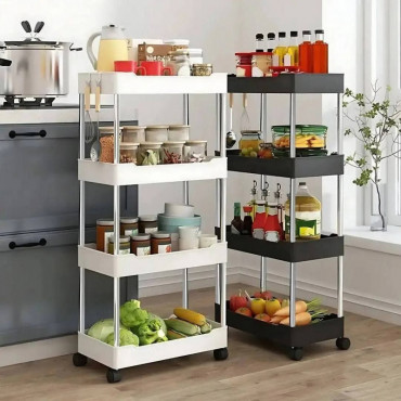 (২ পিস ফ্রি ডেলিভারি)Trolly Rack (white 2pis)