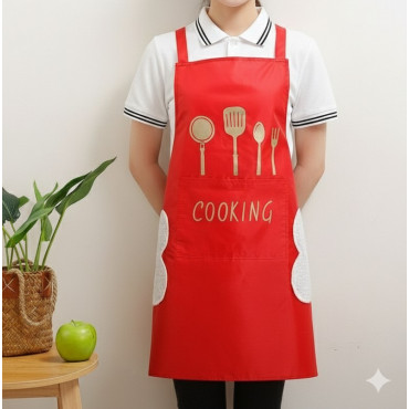 CHINA COOKING APRON (RED) 