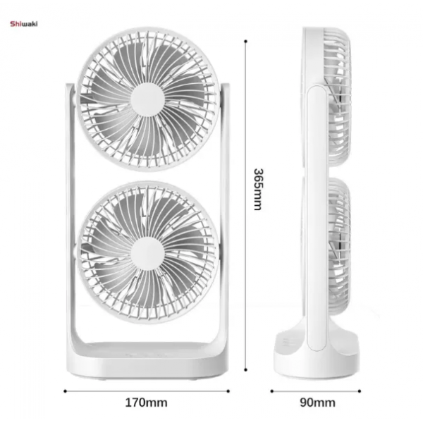 Rechargeable  Cooling Fan ( ৩৬০০mAh ব্যাটারি—টানা ৪ ঘণ্টা ব্যাকআপ )