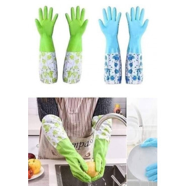 (২ জোড়া ) Long Silicon Hand Gloves ( Origina china )