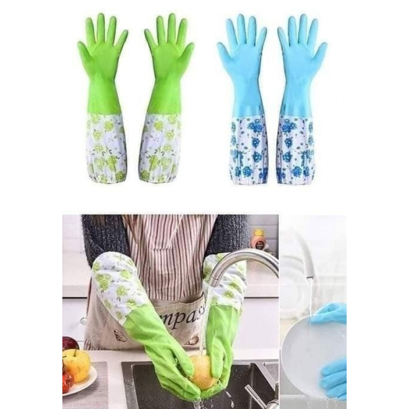 (২ জোড়া ) Long Silicon Hand Gloves ( Origina china )