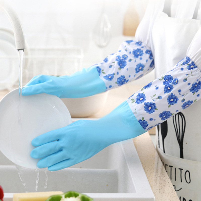(১ জোড়া) Long Silicon Hand Gloves ( Origina china ) 