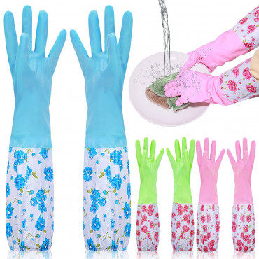 (৪ জোড়া) Long Silicon Hand Gloves ( Origina china )