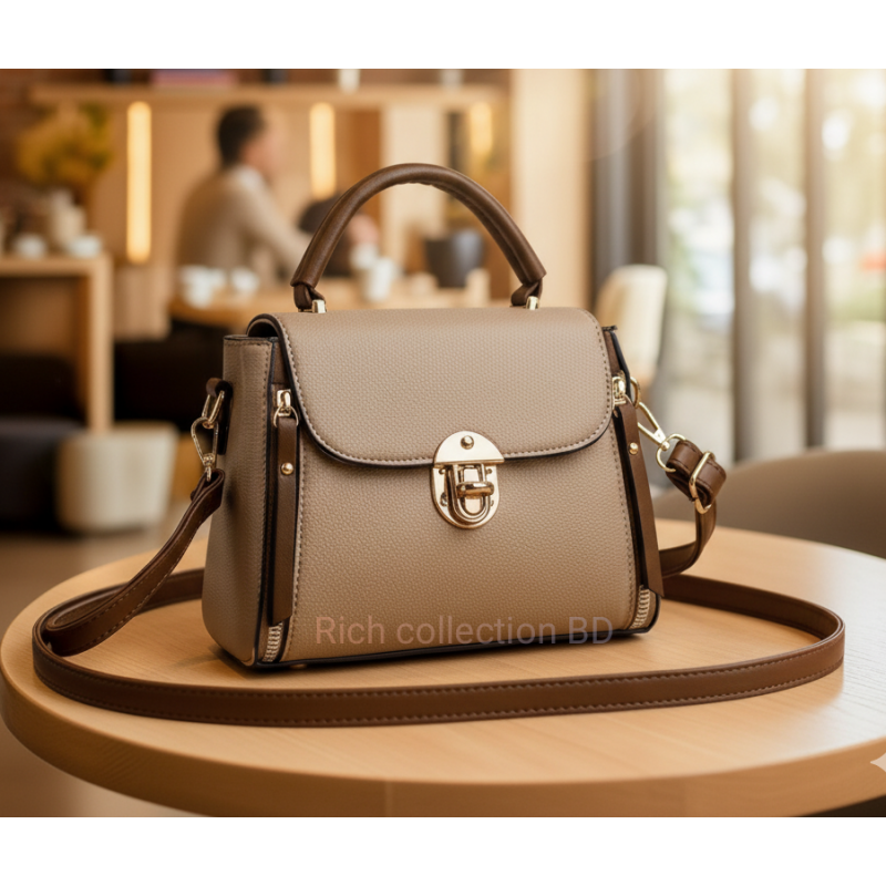 High Quality Kangaroo 2  Handbag-( Cream )