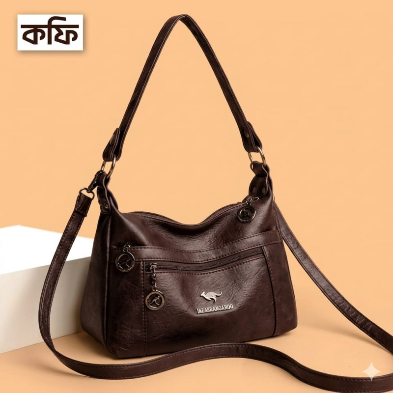 2026 Trending Stylish Soft PU leather Hand bag (Coffee)