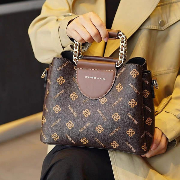 Trending Stylish best PU leather Ladies clutch hand bag K9 (Coffee)