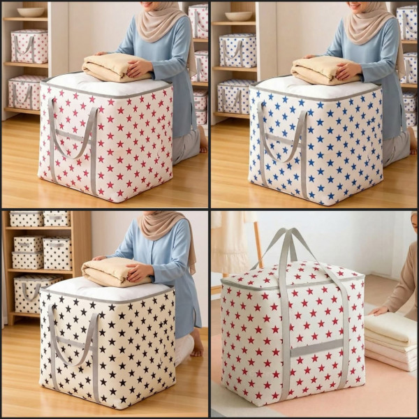 4 পিস- Large Capacity Printed Storage & Travel Bag