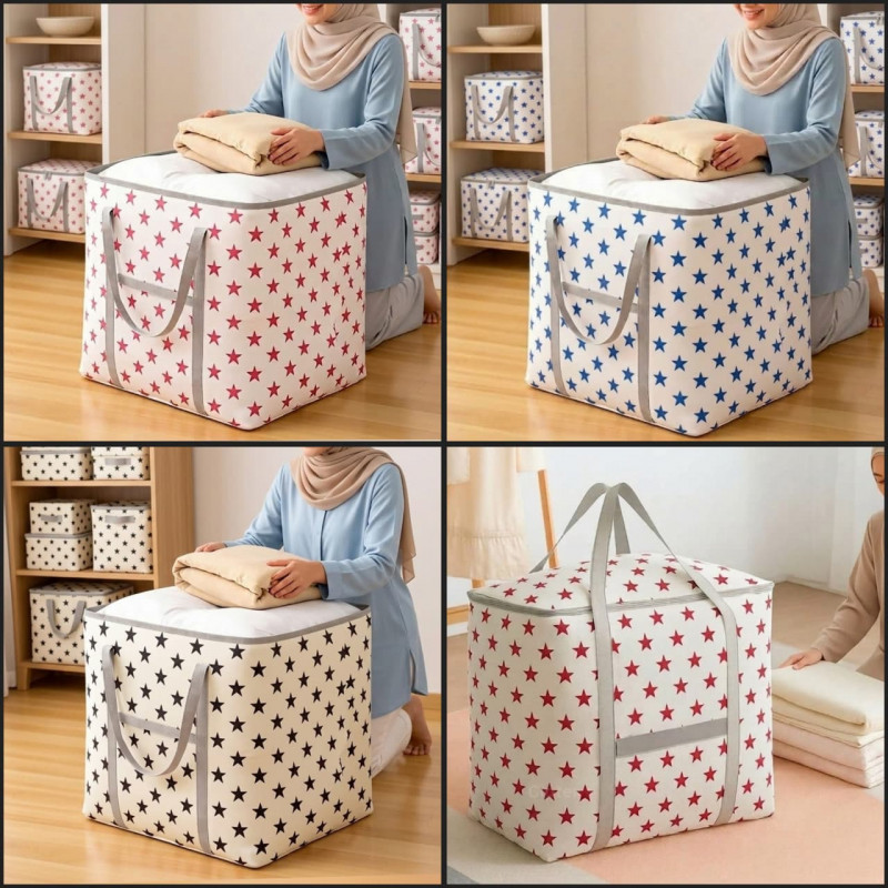 4 পিস- Large Capacity Printed Storage & Travel Bag