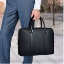High capacity Men's Shoulder Bag (১২"/১৬") কালো কালার।
