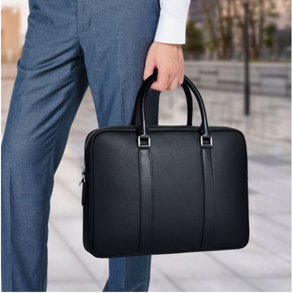 High capacity Men's Shoulder Bag (১২"/১৬") কালো কালার।