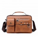 মাঝারি সাইজ (9"/13") ব্রাউন কালার।Men's Shoulder Bag