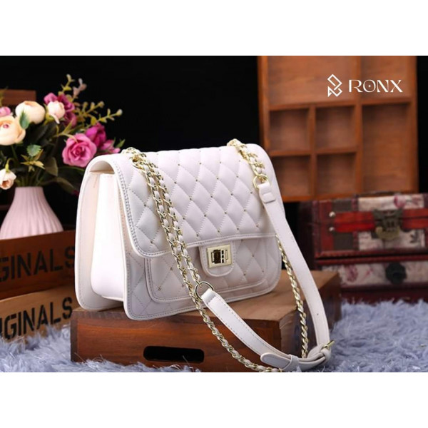 Diamond Vinteg Bag (White)