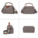 Fashion Cowhide Shoulder Bag (Grey)