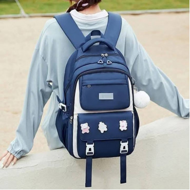 Waterproof School Bag(Blue)