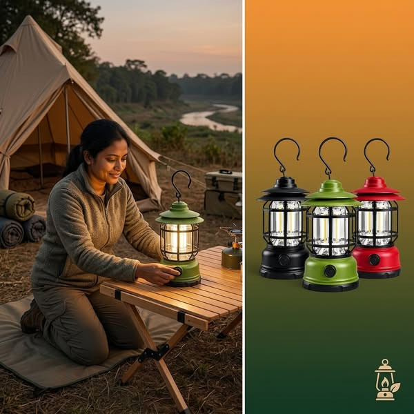 Electric Rechargeable Haricane Lamp(৩ টা কালারের যে কোনো ১ টা পাবেন)