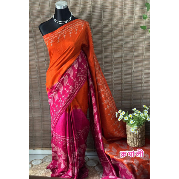 Silk batik sharee  