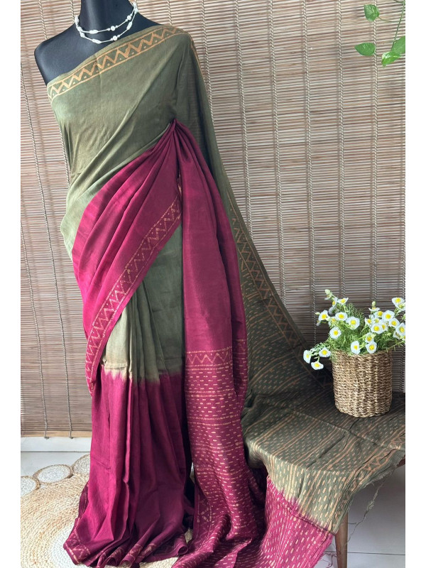 Silk batik sharee  ...