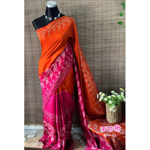 সিল্ক বাটিক শাড়ি