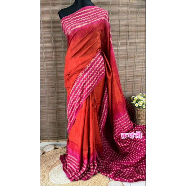 সিল্ক বাটিক শাড়ি