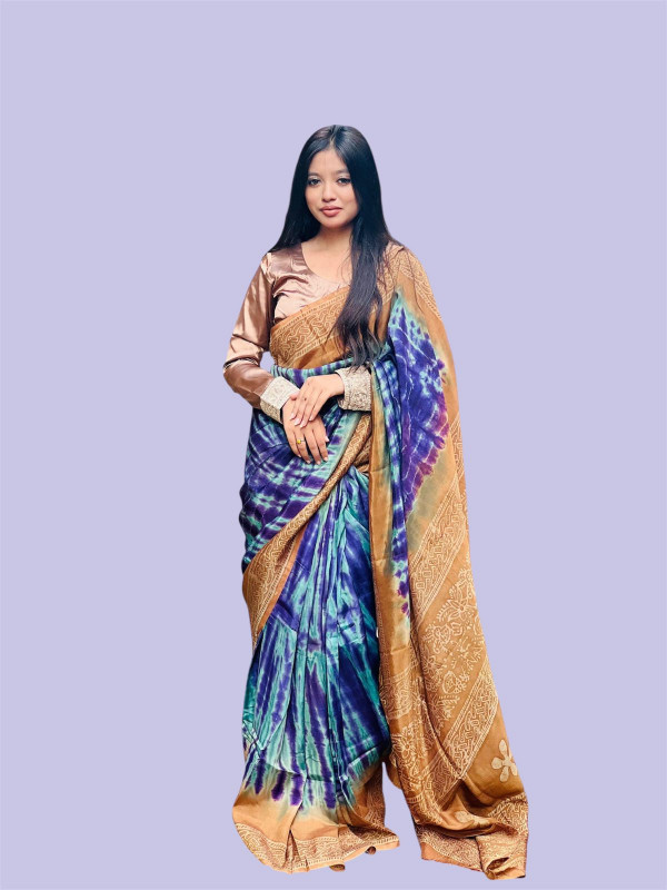 Silk batik sharee  ...