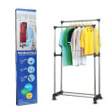 Double-Pole Telescopic Clothes Rack