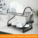 Two-tier dish rack