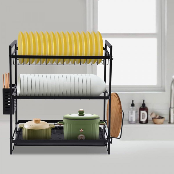 Two-tier dish rack