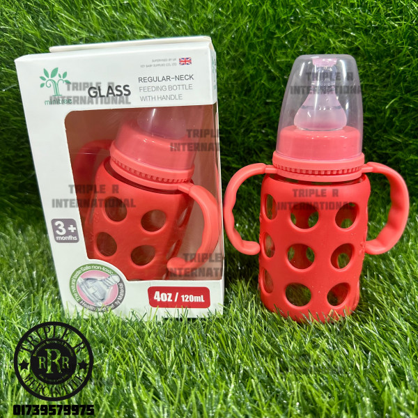 GLASS FEEDING BOTTLE WITH HANDLE 